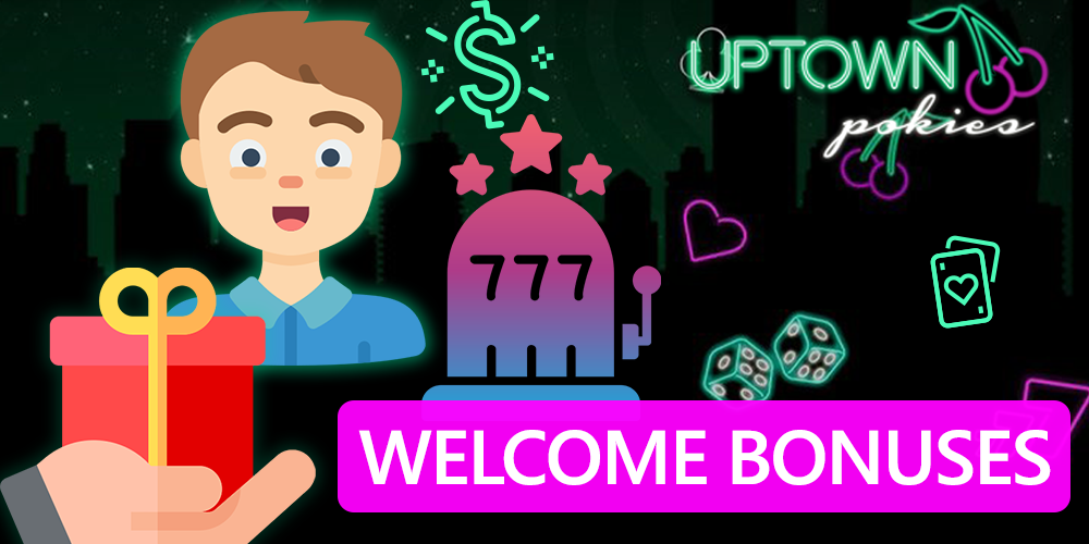 AU$8,888 and 350 free spins Welcome Bonuses at Uptown Pokies casino