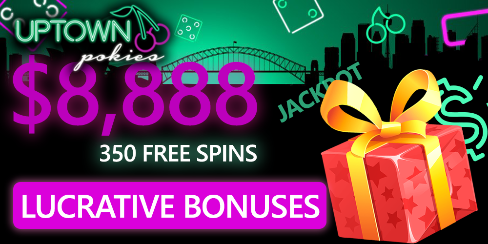 bonuses and gifts at Uptown Pokies casino for Australian players